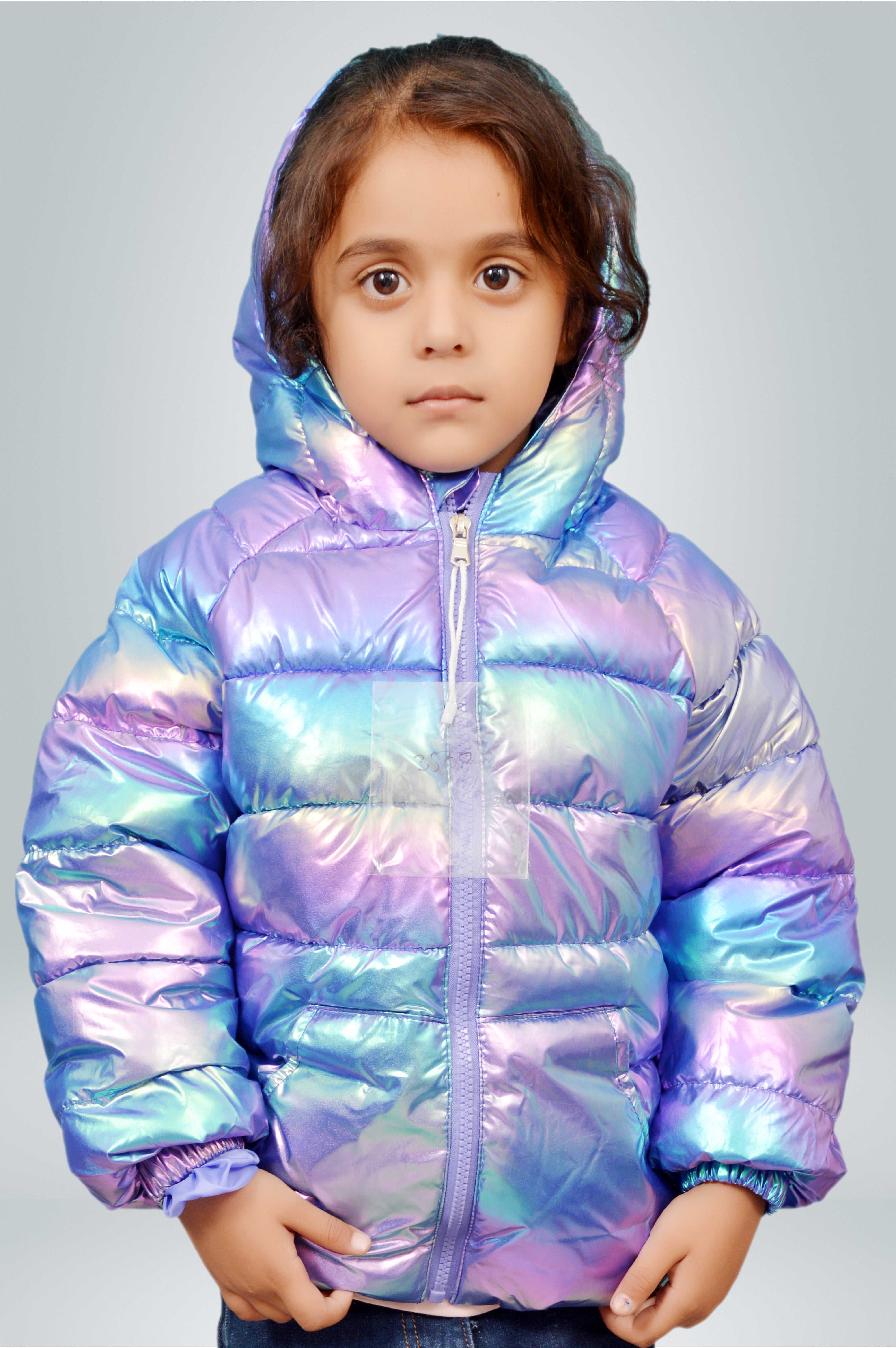 Kids Hooded Puffer Jacket - Casual Fall/Winter Jacket with Zipper