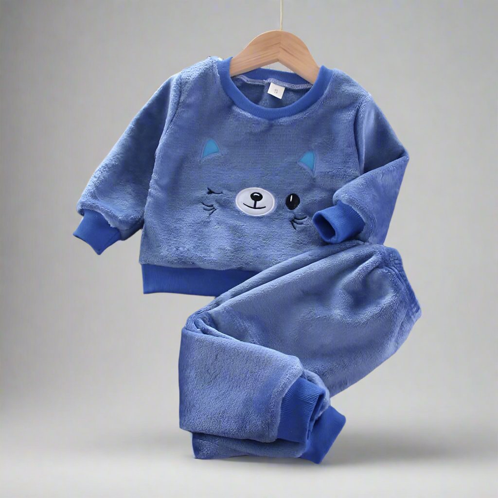 Boys Warm Thickened Fleece Comfy Tops & Pants