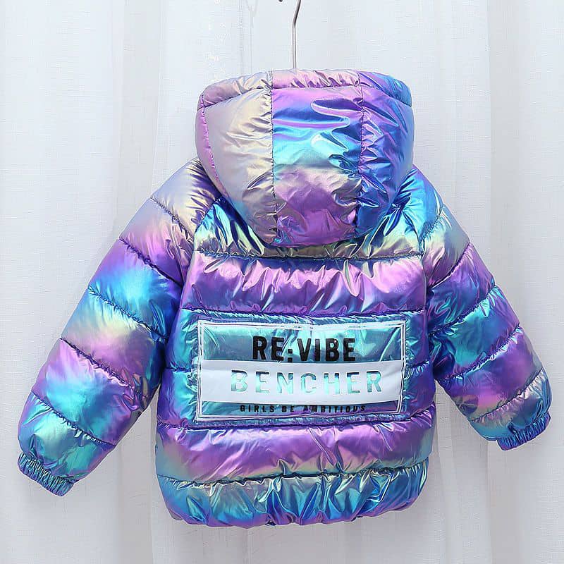 Kids Hooded Puffer Jacket - Casual Fall/Winter Jacket with Zipper