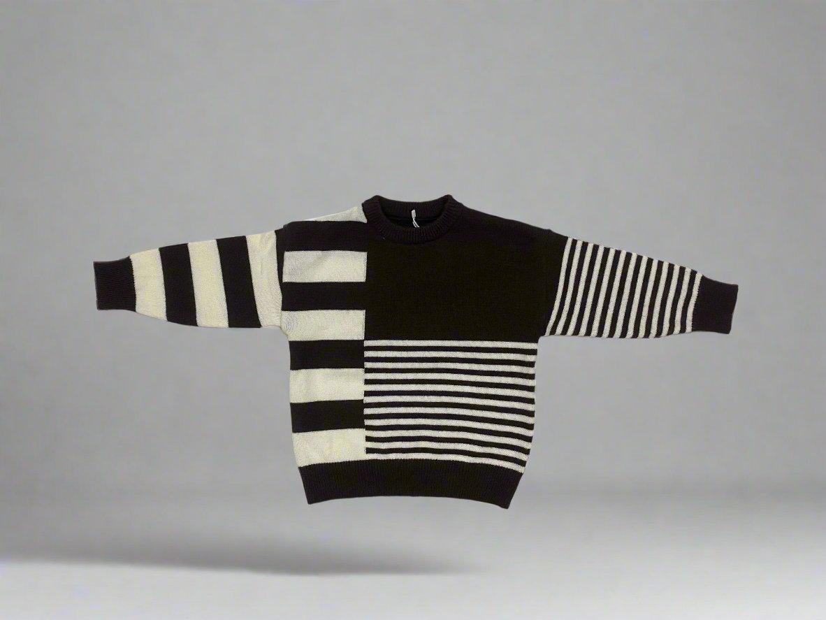 Cozy & Stylish Pure Wool Youngsters's Fleece-Lined Sweater with Trendy Print